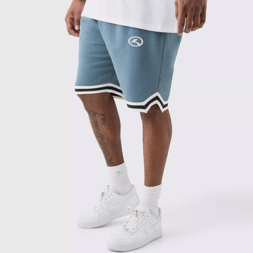 Plus Loose Fit Mid Length Basketball Short in Slate