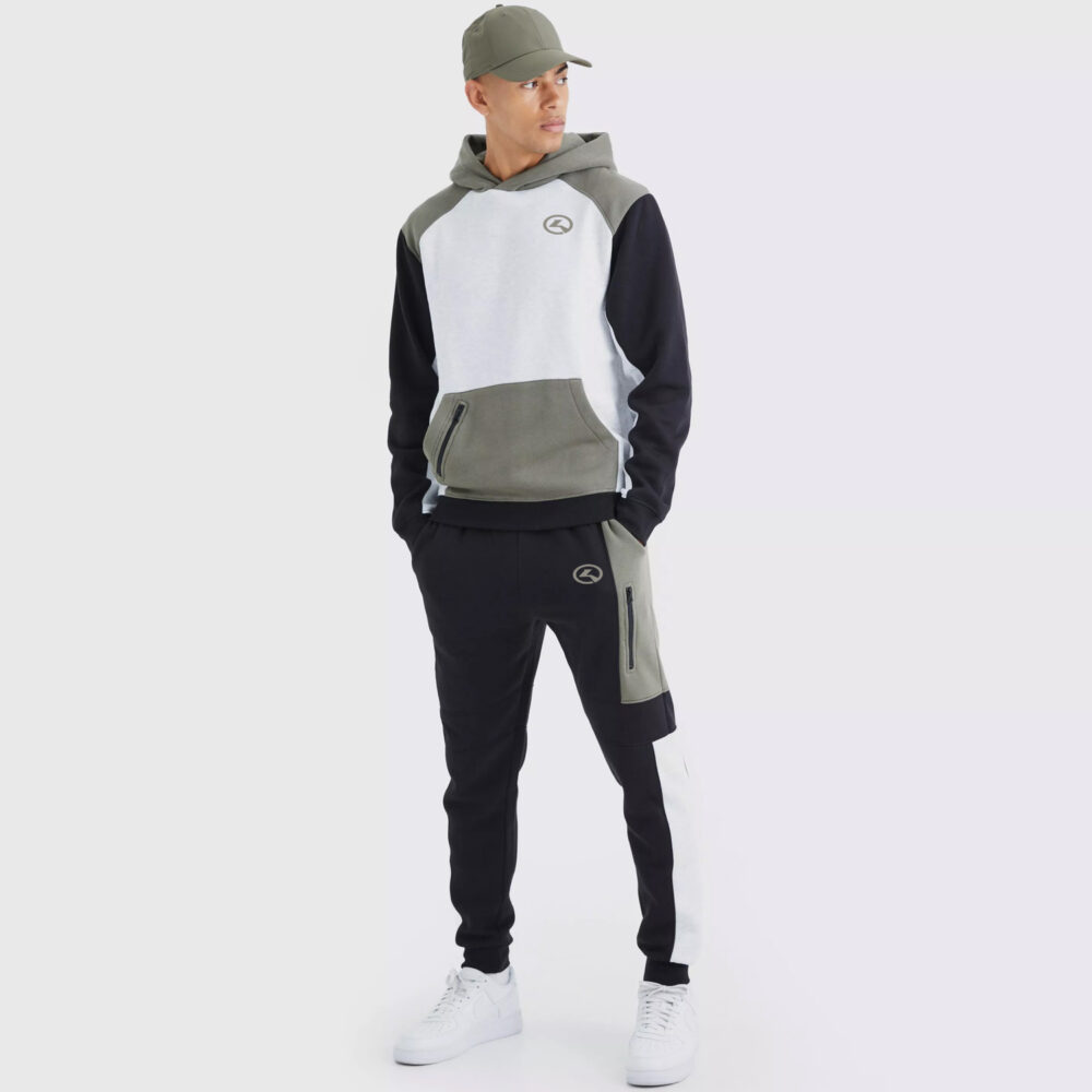 Raglan Colour Block Hooded Tracksuit