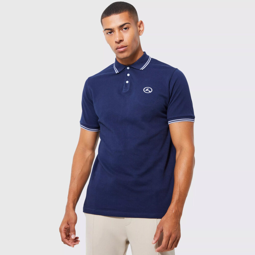 Slim Fit Man Signature Tipped Pique Polo