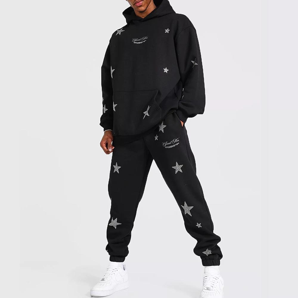 Oversized Official Rhinestone Star Tracksuit