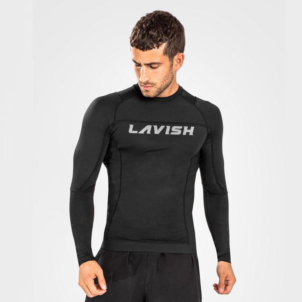 Long Sleeves Rash Guard Black