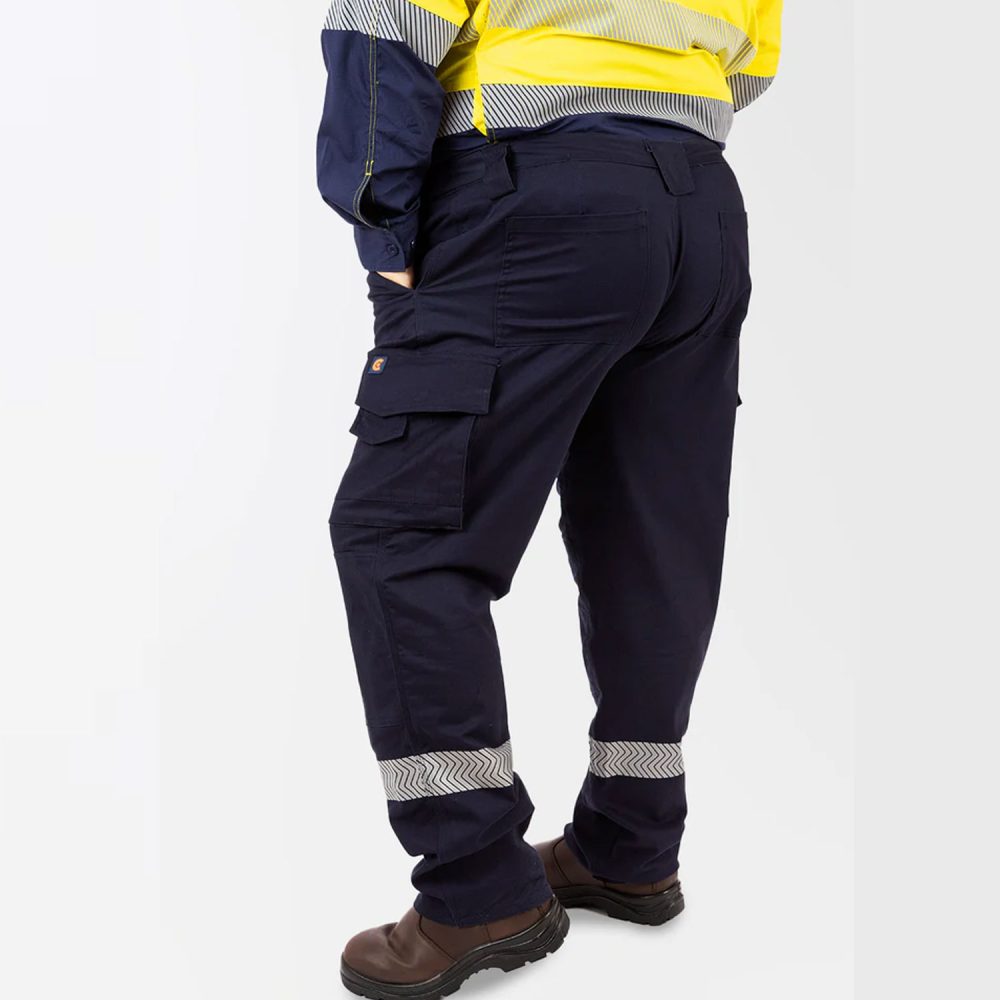 Coolworks Cotton Work Pants with Reflective Tape – Navy