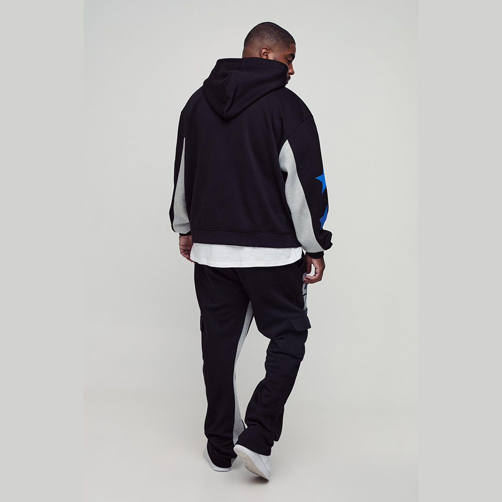 Oversized Graffiti Hoodie Short Tracksuit