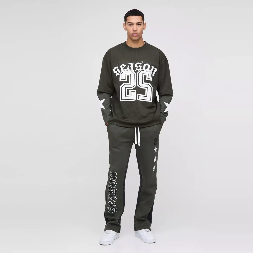 Oversized Graffiti Hoodie Short Tracksuit