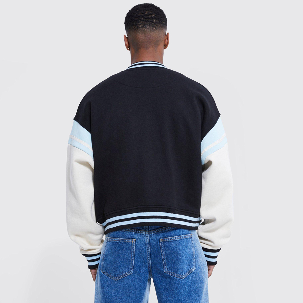 Oversized Boxy Jersey Varsity Jacket