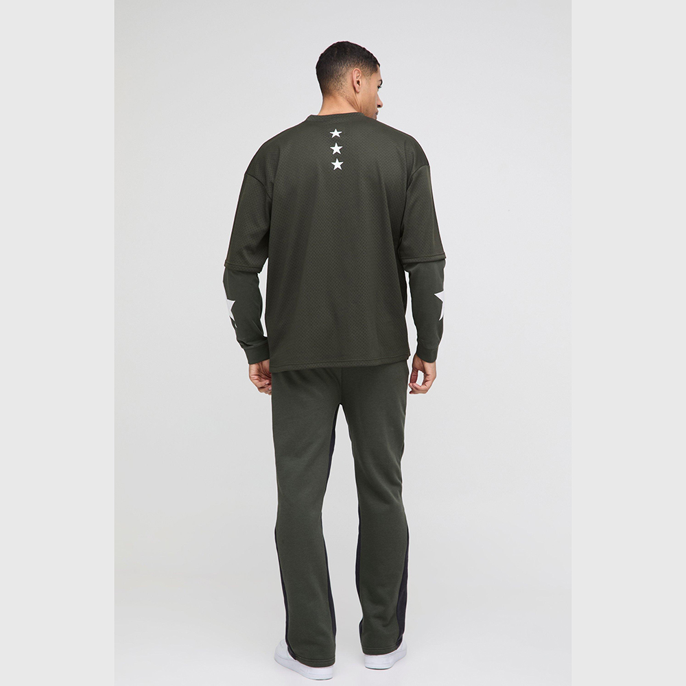 Oversized Graffiti Hoodie Short Tracksuit